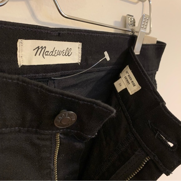 NWT Madewell 10" High-Rise Skinny Jeans in Black Frost, Size 29 - Picture 9 of 15